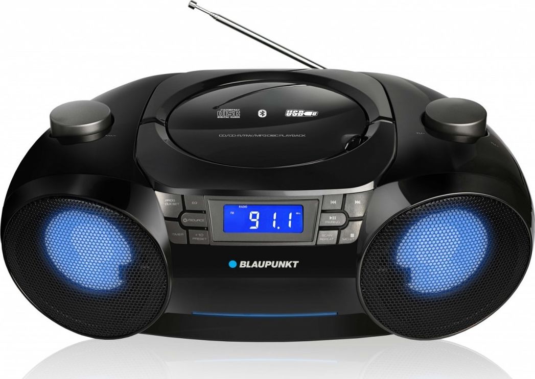 Boombox BB31LED CD/MP3/FM/BLUETOOTH/USB radio, radiopulksteņi