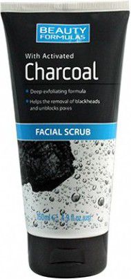 Beauty Formulas Charcoal Peeling do twarzy gleboko oczyszczajacy z aktywnym weglem 150ml 722249 (5012251012249) kosmētika ķermenim