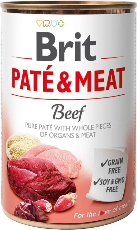 Brit Pate & Meat beef 400 g VAT012023 (8595602557400) barība suņiem