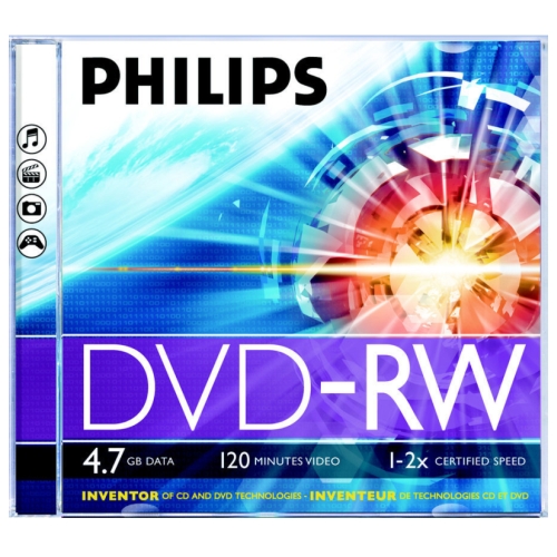 Philips DVD-RW 4.7 GB jewel case matricas