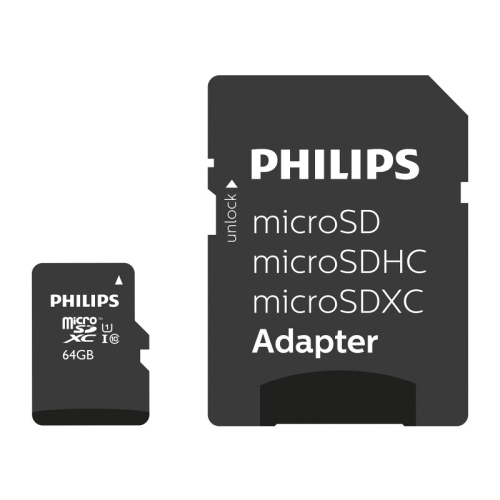 Philips MicroSDXC 64GB class 10/UHS 1 + Adapter atmiņas karte