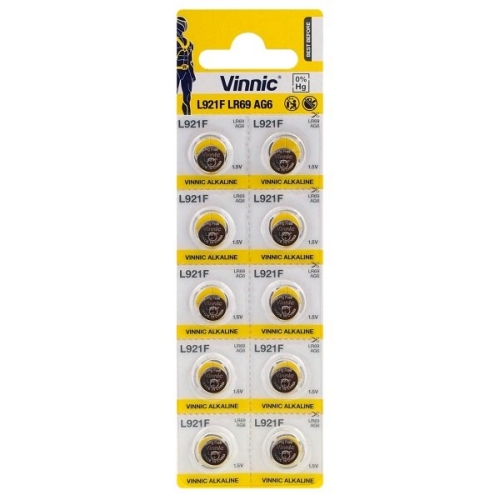 Vinnic AG6-10BB Blistera iepakojuma 10gb. Baterija