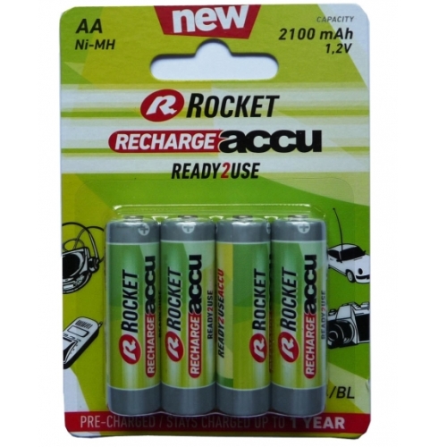 Rocket Precharged HR6 2100MAH ALWAYS READY Blistera iepakojuma 4gb. Baterija