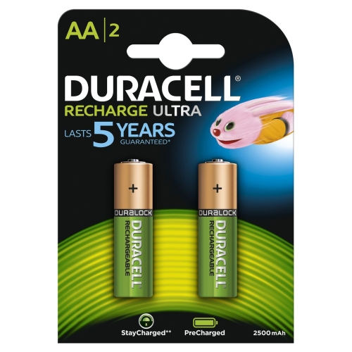 Duracell Precharged HR6 2500MAH ALWAYS READY Blistera iepakojuma 2gb. Baterija