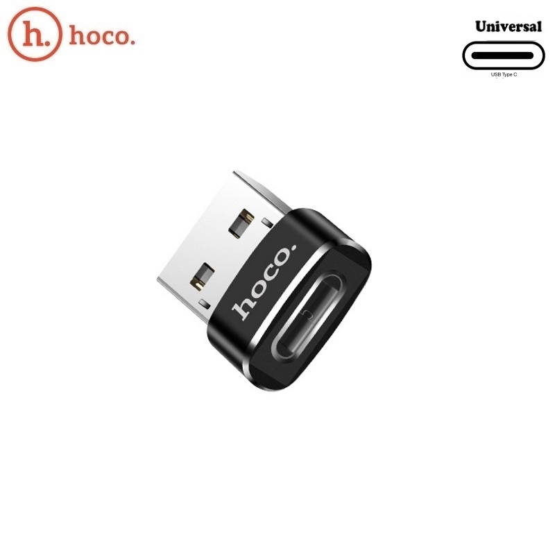 Hoco UA6 OTG USB Male to Type C Female Adapter black