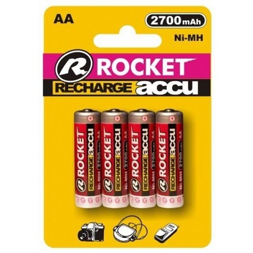 Rocket rechargeable HR6 2700mAh Blistera iepakojuma 4gb. Baterija