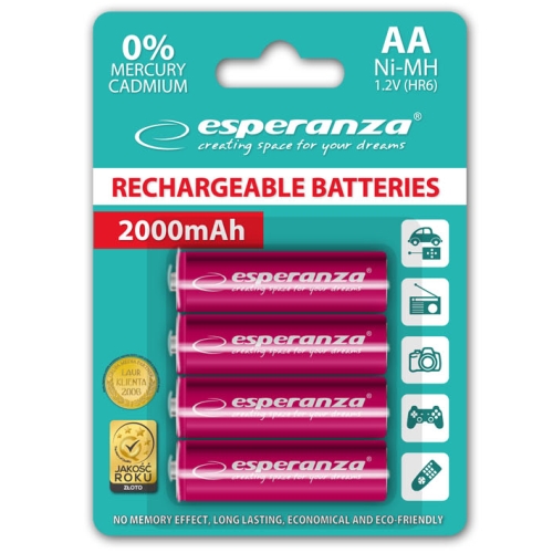 Esperanza Red AA / R6 2000mAh battery 4pcs. Baterija