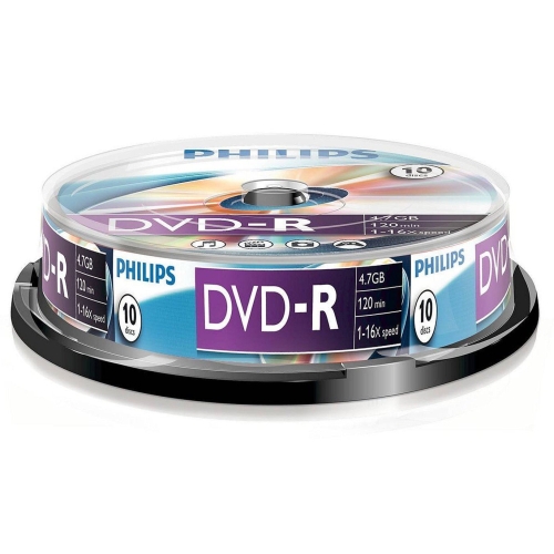 Philips DVD-R 4.7GB cake box 10 matricas