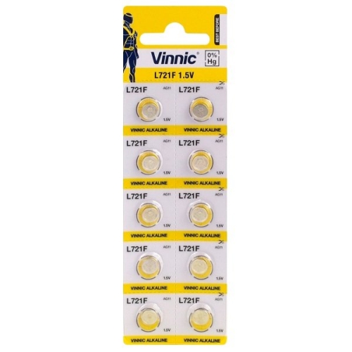 Vinnic AG11-10BB Blistera iepakojuma 10gb. Baterija