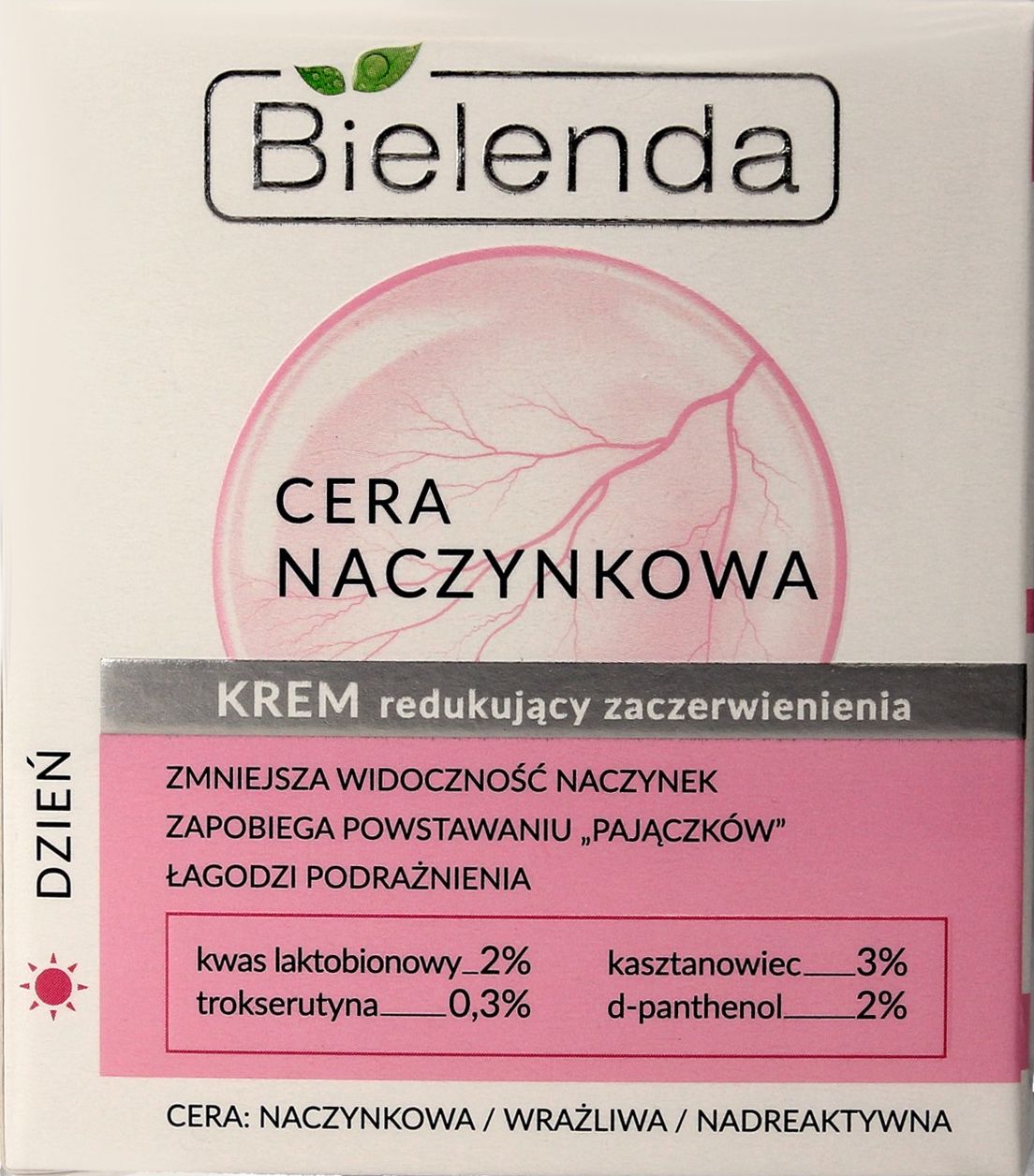 Bielenda Krem do twarzy Cera Naczynkowa redukujacy zaczerwienienia 50ml 136003 (5902169036003) kosmētika ķermenim