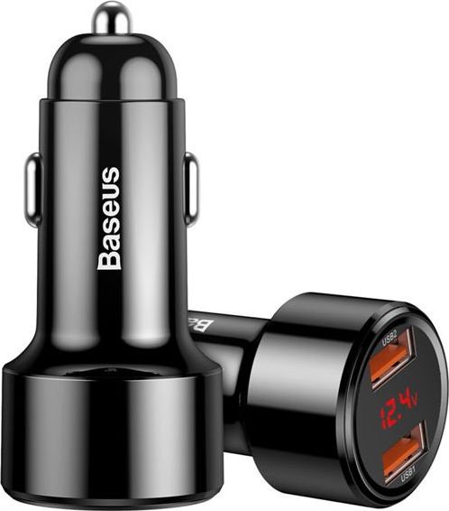 Baseus Magic 2x USB QC 3.0 45W (black) iekārtas lādētājs