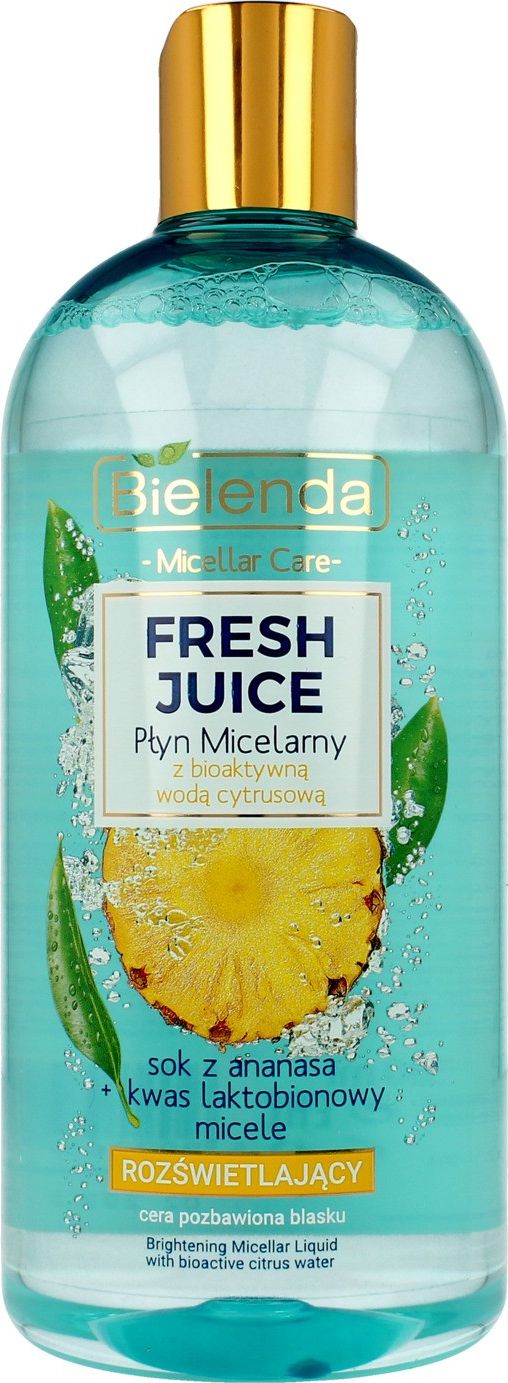 Bielenda Fresh Juice Plyn micelarny rozswietlajacy z woda cytrusowa Ananas 500ml 134016 (5902169034016) kosmētikas noņēmējs