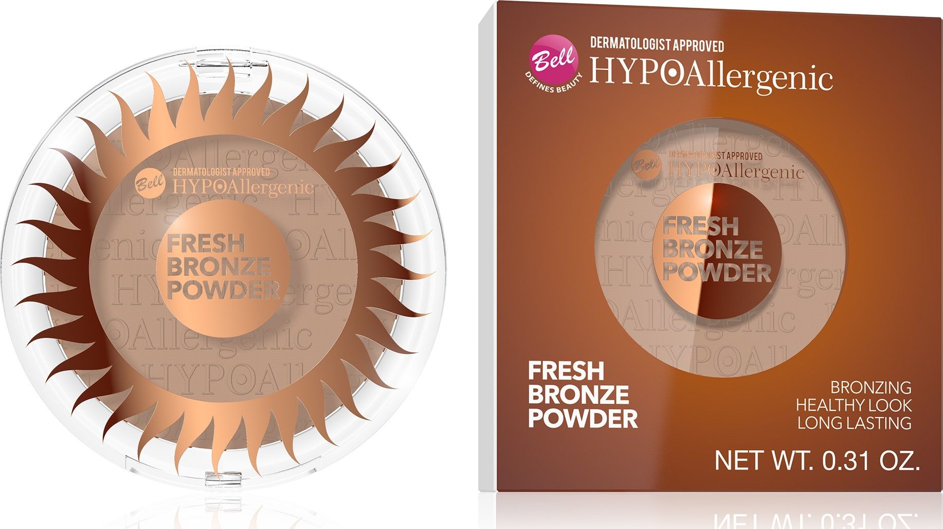 Bell Hypoallergenic Fresh Bronze Puder brazujacy nr 02 835264 (5902082525264) kosmētika ķermenim