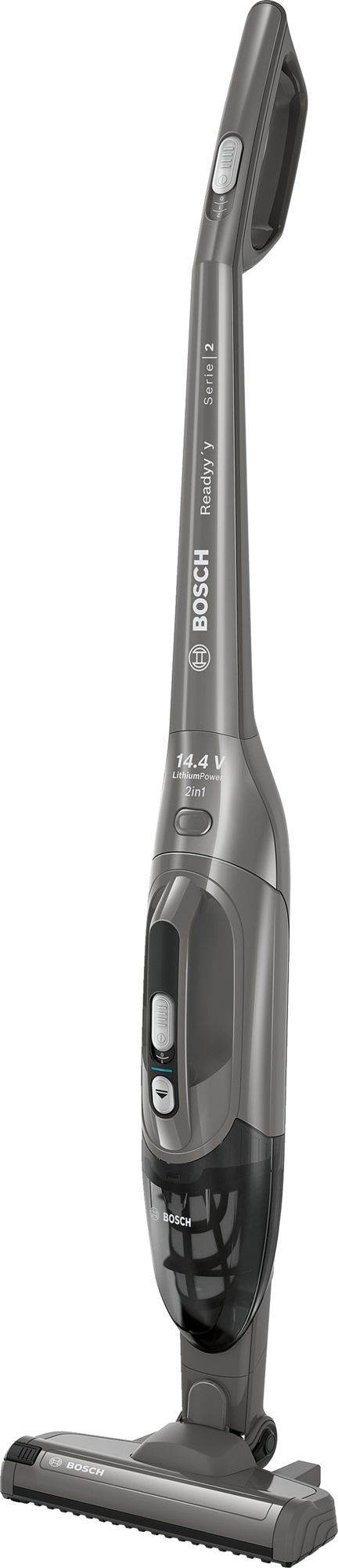 Bosch Vacuum cleaner Readyy'y Serie 2 BBHF214G Handstick 2in1, 14,4 V, Dark grey, Cordless, 35 min 4242005183128 Putekļu sūcējs