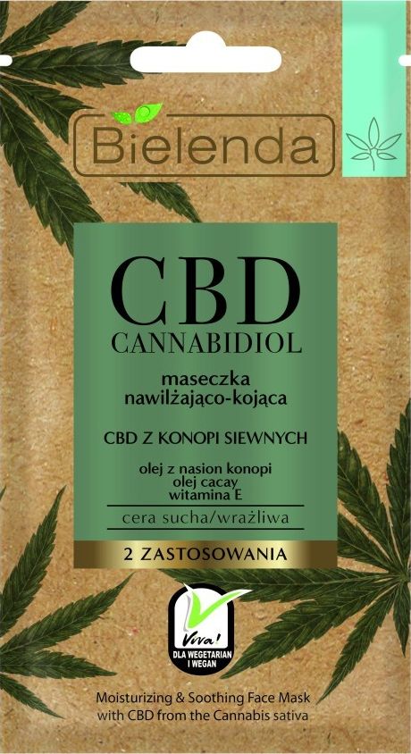 Bielenda CBD Cannabidiol Maseczka nawilzajaco-kojaca 8g 137161 (5902169037161)