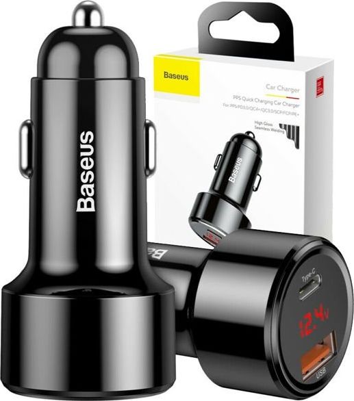 Ladowarka Baseus BS-C20C 1x USB-A 1x USB-C 6 A  (BSU057BLK) BSU057BLK (6953156293182) iekārtas lādētājs