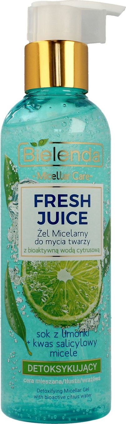 Bielenda Fresh Juice Zel micelarny detoksykujacy z woda cytrusowa Limonka 190g 134030 (5902169034030) kosmētikas noņēmējs