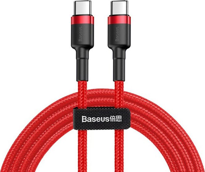 Baseus Cafule PD2.0 60W flash charging USB For Type-C cable (20V 3A) 2m Red USB kabelis