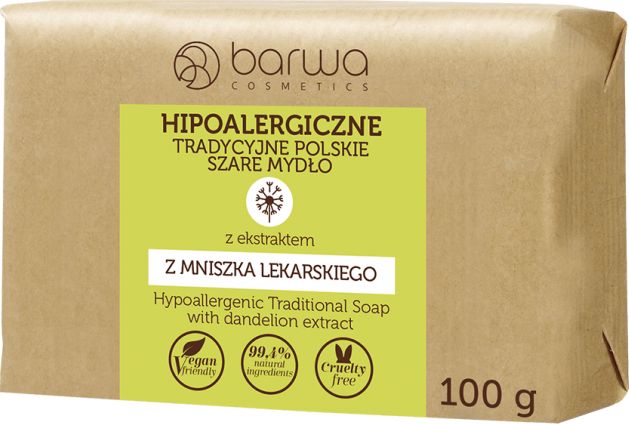 Barwa Mydlo w kostce szare Mniszek Lekarski 100g 5902305006112 (5902305006112)