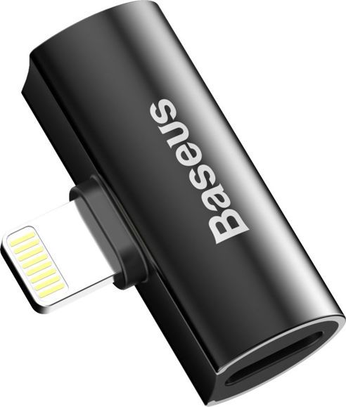 Adapter USB Baseus L46 Lightning - Lightning x2 Czarny  (BRA008293) BRA008293 (6953156287143)