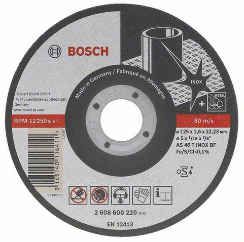 Bosch Tarcz tnaca prosta BEST FOR INOX Rapido 125mm (2.608.600.549) 2.608.600.549 (3165140219624)