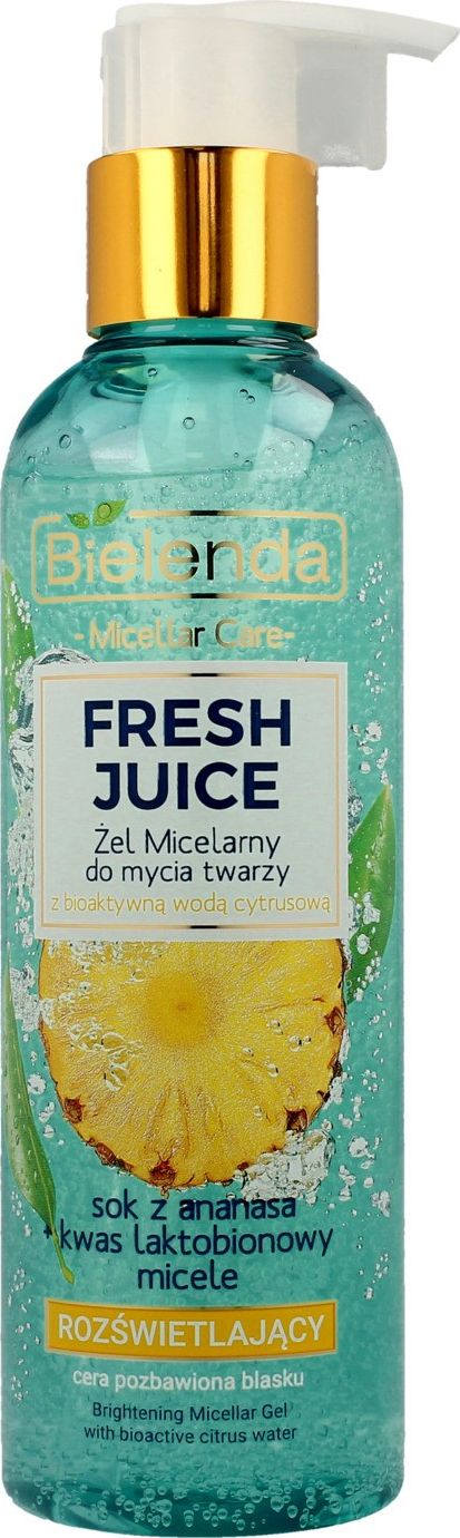 Bielenda Fresh Juice Zel micelarny rozswietlajacy z woda cytrusowa Ananas 190g 134047 (5902169034047) kosmētikas noņēmējs