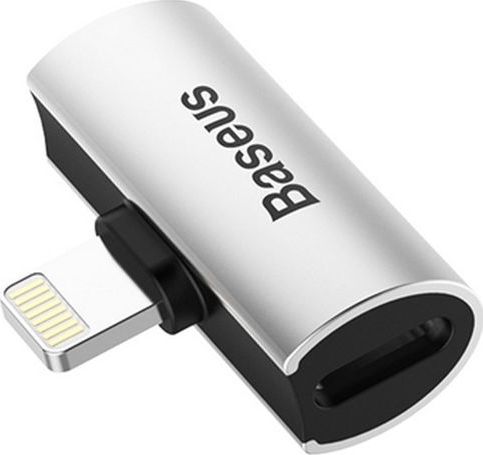 Adapter USB Baseus L46 Lightning - Lightning x2 Srebrny  (BRA008294) BRA008294 (6953156287174)