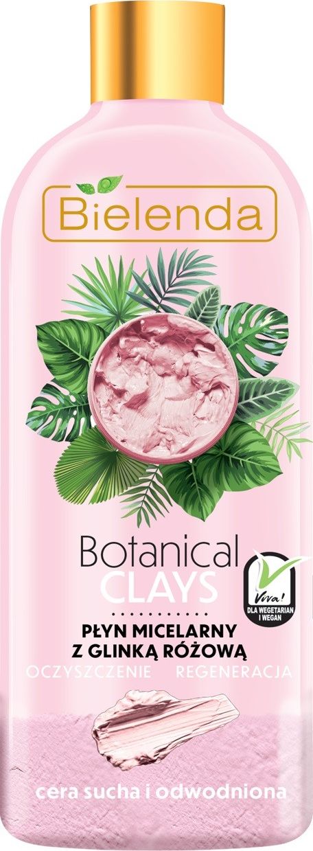 Bielenda Botanical Clays Rozowa Glinka Plyn micelarny do twarzy 500ml 138632 (5902169038632) kosmētikas noņēmējs