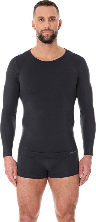 Brubeck Koszulka meska z dlugim rekawem Comfort Wool grafitowa r. XXL (LS11600) 6467382 (5902487047415)