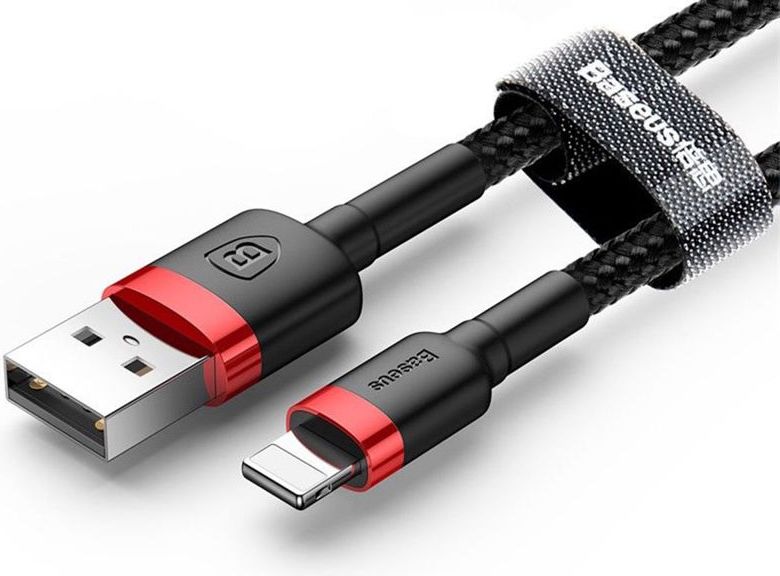 Baseus USB cable Kevlar USB Lightning iPhone 2.4A cable 1m Red USB kabelis