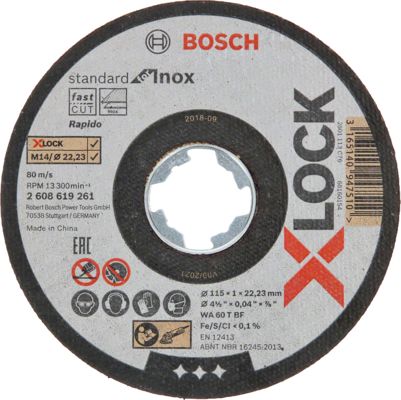 Bosch tarcza tnaca diamentowa do stali 125x1,0mm x-lock (2608619262)