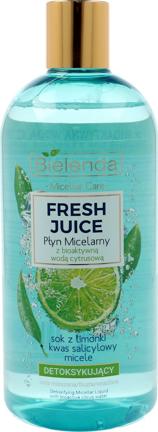 Bielenda Fresh Juice Plyn micelarny detoksykujacy z woda cytrusowa Limonka 500ml 134009 (5902169034009) kosmētikas noņēmējs