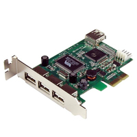 StarTech.com 4 Port USB 2.0 PCI Express Low Profile Schnittstellenkarte (PEXU... tīkla karte