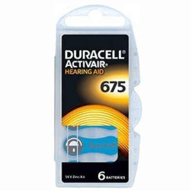 Duracell Hearing 675 (A675) Blistera iepakojuma 6gb. Baterija