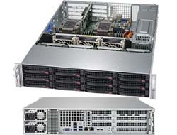SUPERMICRO 2U BARE 2XPHI C621 12X3.5HS 1200WR 1.5TB SATA3 2X10GBE 5PCIE serveris