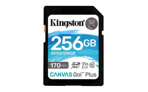 KINGSTON 256GB SDXC Canvas Go Plus 170R atmiņas karte