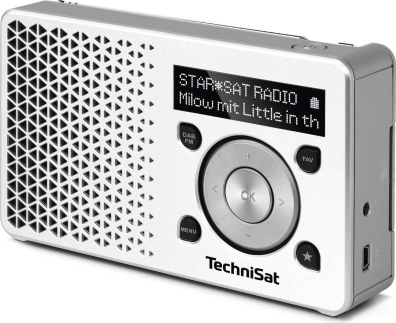 Technisat DigitRadio 1 white/silver radio, radiopulksteņi