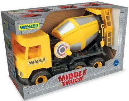 Wader Polesie Middle truck - Yellow concrete mixer (234576) Rotaļu auto un modeļi