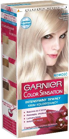 Garnier Color Sensation Krem koloryzujacy 111 Silver U.Blond- Srebrny superjasny blond - 0341045 0341045 (3600541136892)