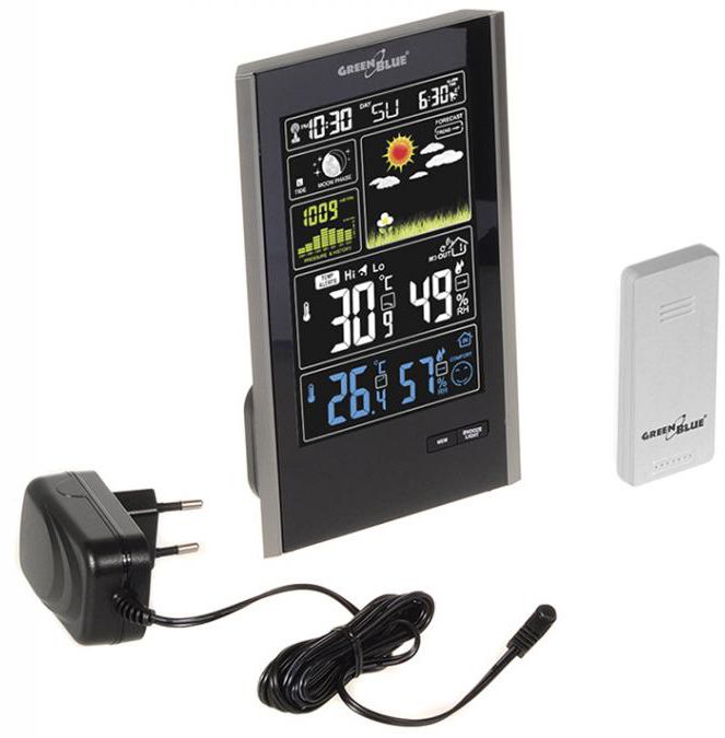Wireless Atomic Color    Weather Station GB520 barometrs, termometrs