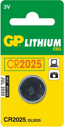 GP Bateria CR2025 165mAh 1 szt. GP CR2025 SZ Baterija