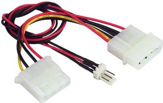 Gembird Molex x2 - 3-pin, 0.15m, Bialy (CCPSU5) CCPSU5 (8716309037242) kabelis datoram