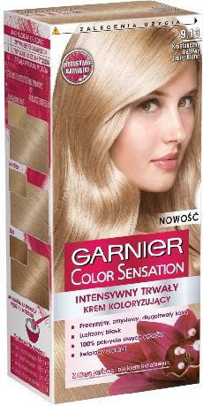 Garnier Color Sensation Krem koloryzujacy 9.13 Cristal Blond- Krystaliczny bezowy jasny blond 0341042 (3600541136861)
