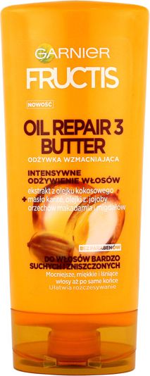 Garnier Fructis Oil Repair 3 Butter odzywka do wlosow suchych i zniszczonych 200ml 0357955 (3600542043236)