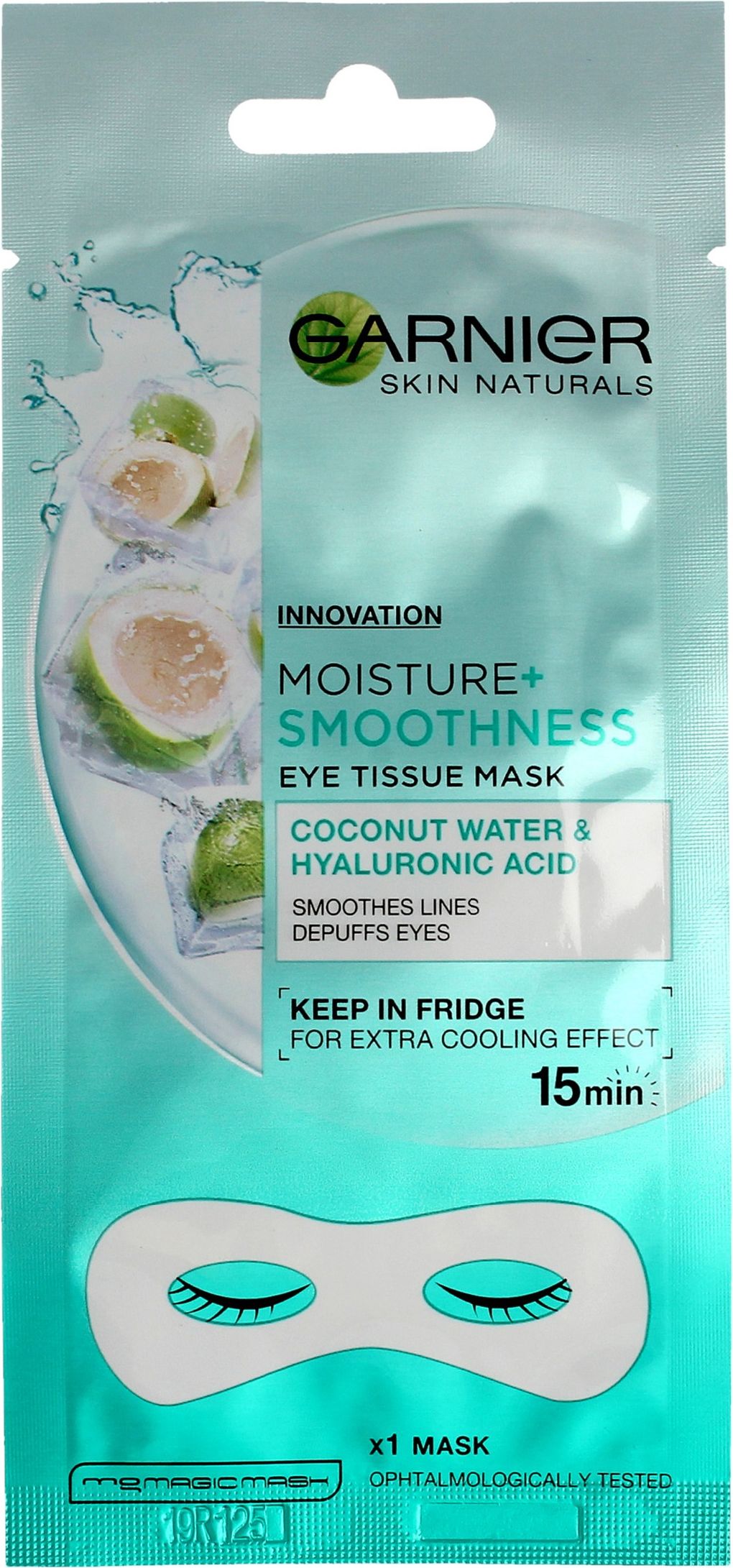 Garnier Skin Naturals Moisture + Maska pod oczy Coconut Water & Hyaluronic Acid 6g 0360625 (3600542154833)