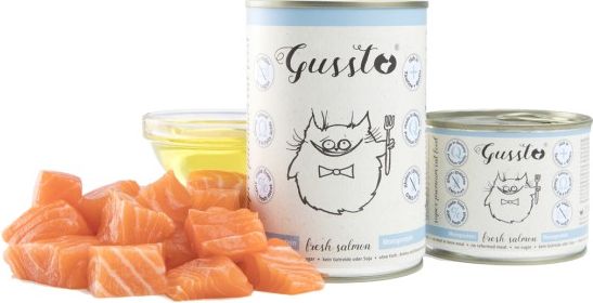 GUSSTO Fresh Salmon puszka z lososiem 375g VAT010887 (4250231537080) kaķu barība
