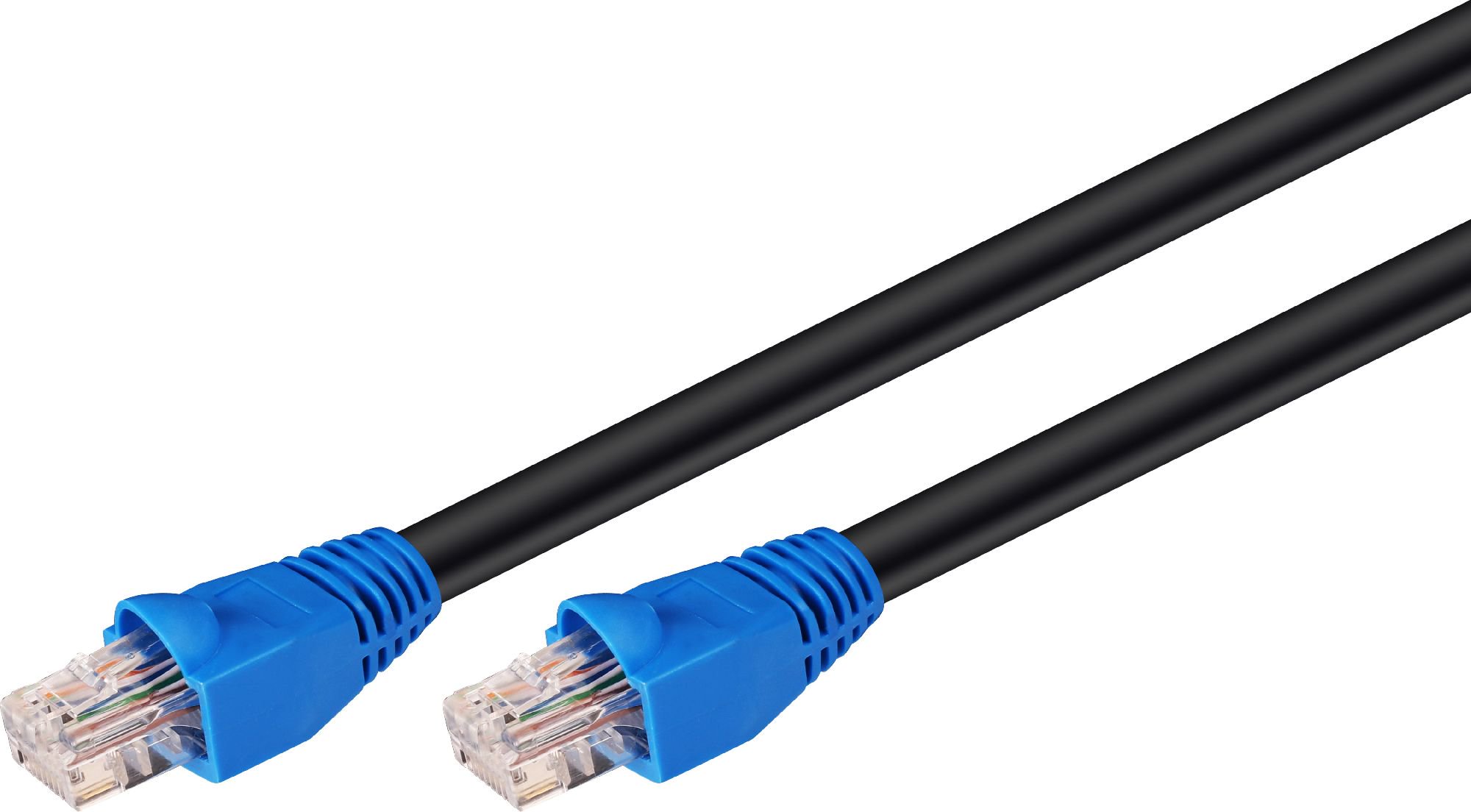 Goobay CAT 6 Outdoor-patch cable, U/UTP 94393 30 m, Black tīkla kabelis