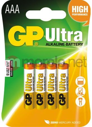 GP Bateria Ultra AAA / R03 4 szt. ULTRALR03AAA1,5V(BL04) (4891199218255) Baterija