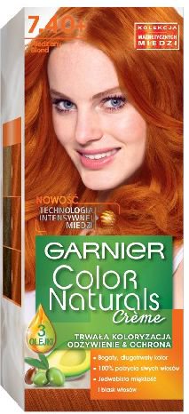 Garnier Color Naturals Krem koloryzujacy nr 7.40 Miedziany Blond 0345565 (3600541264434)