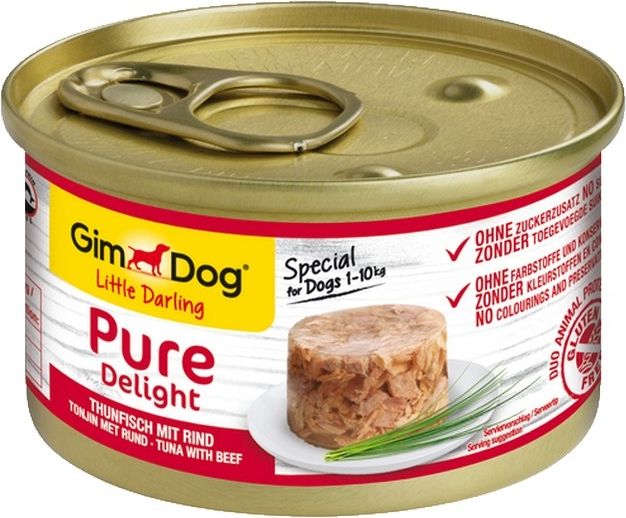 Gimdog Pure Delight tunczyk+wolowina 85g VAT010655 (4002064513058) barība suņiem